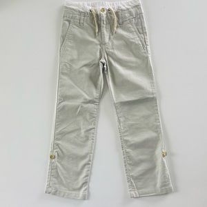 EUC Janie and Jack Cream Tie Boys Slacks Pants 6